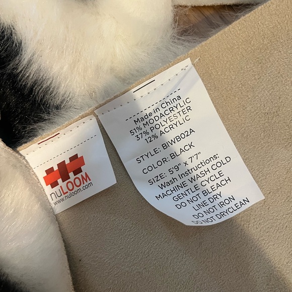 NuLoom Clara Faux Zebra Fur Washable Area Rug 6x8 - Picture 10 of 10